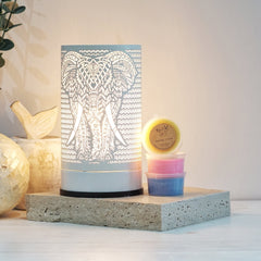 Elephant White Touch Lamp ~ Electric Burner + 3 Melts Pack